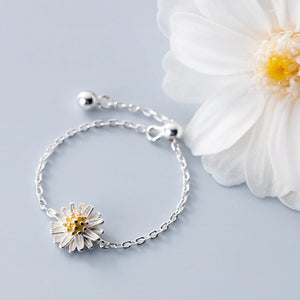 Bague la petite marguerite en argent véritable - Le Petit Fermier