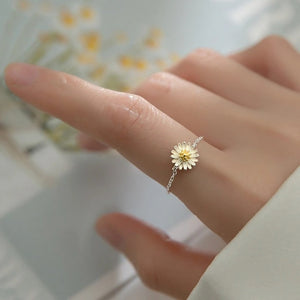 Bague la petite marguerite en argent véritable - Le Petit Fermier