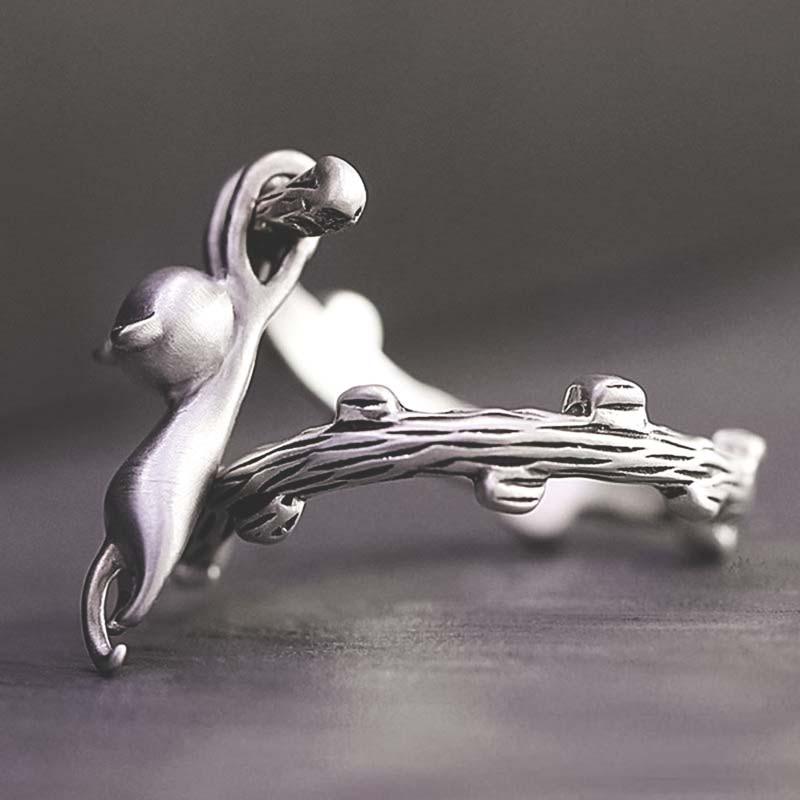 Bague le chat suspendu - Le Petit Fermier