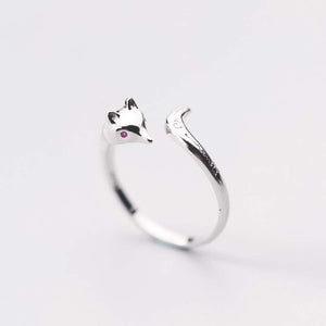 Bague le mignon renard en argent véritable - Le Petit Fermier