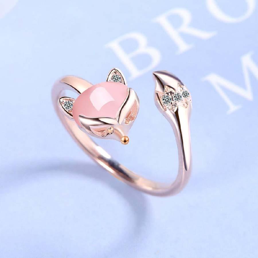 Bague Argent Foxy Avec Améthyste - Petit Renard - Neuf Avec étiquettes - Envoi Rapide De France