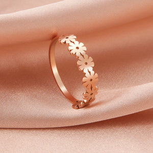 Bague les petites marguerites rose gold - Le Petit Fermier