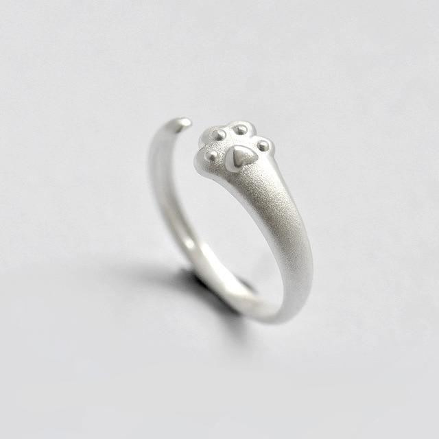 Bague patte de chat argentée - Le Petit Fermier