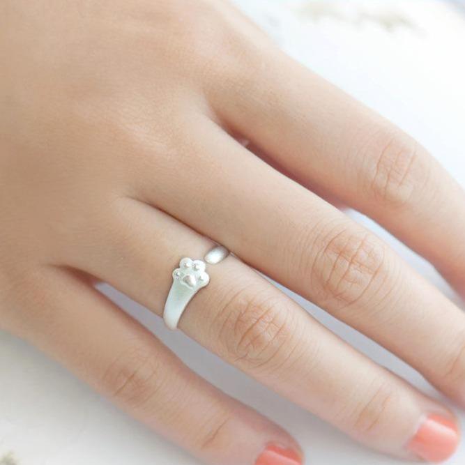 Bague patte de chat argentée - Le Petit Fermier