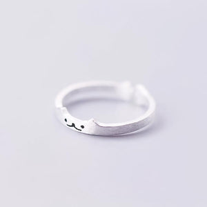 Bague petit chat kawaii en argent - Le Petit Fermier