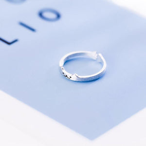 Bague petit chat kawaii en argent - Le Petit Fermier