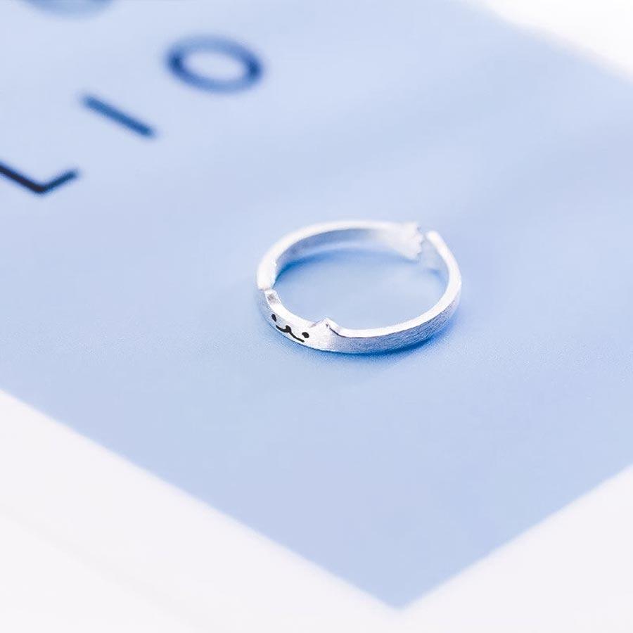 Bague petit chat kawaii en argent - Le Petit Fermier