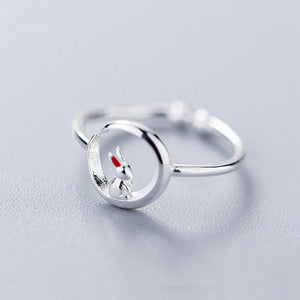 Bague petit lapin en argent véritable - Le Petit Fermier