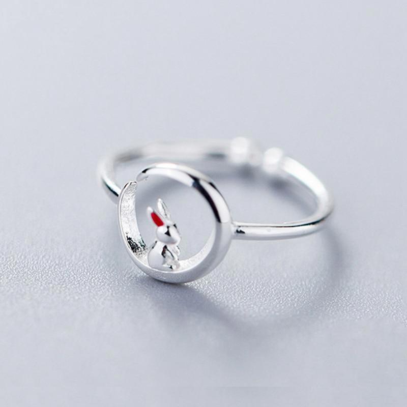 Bague petit lapin en argent véritable - Le Petit Fermier