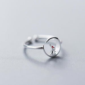 Bague petit lapin en argent véritable - Le Petit Fermier