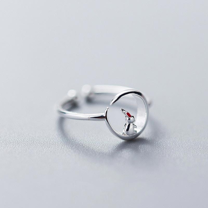 Bague petit lapin en argent véritable - Le Petit Fermier