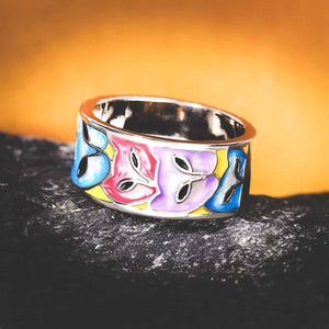 Bague renard émaillée en argent véritable - Le Petit Fermier
