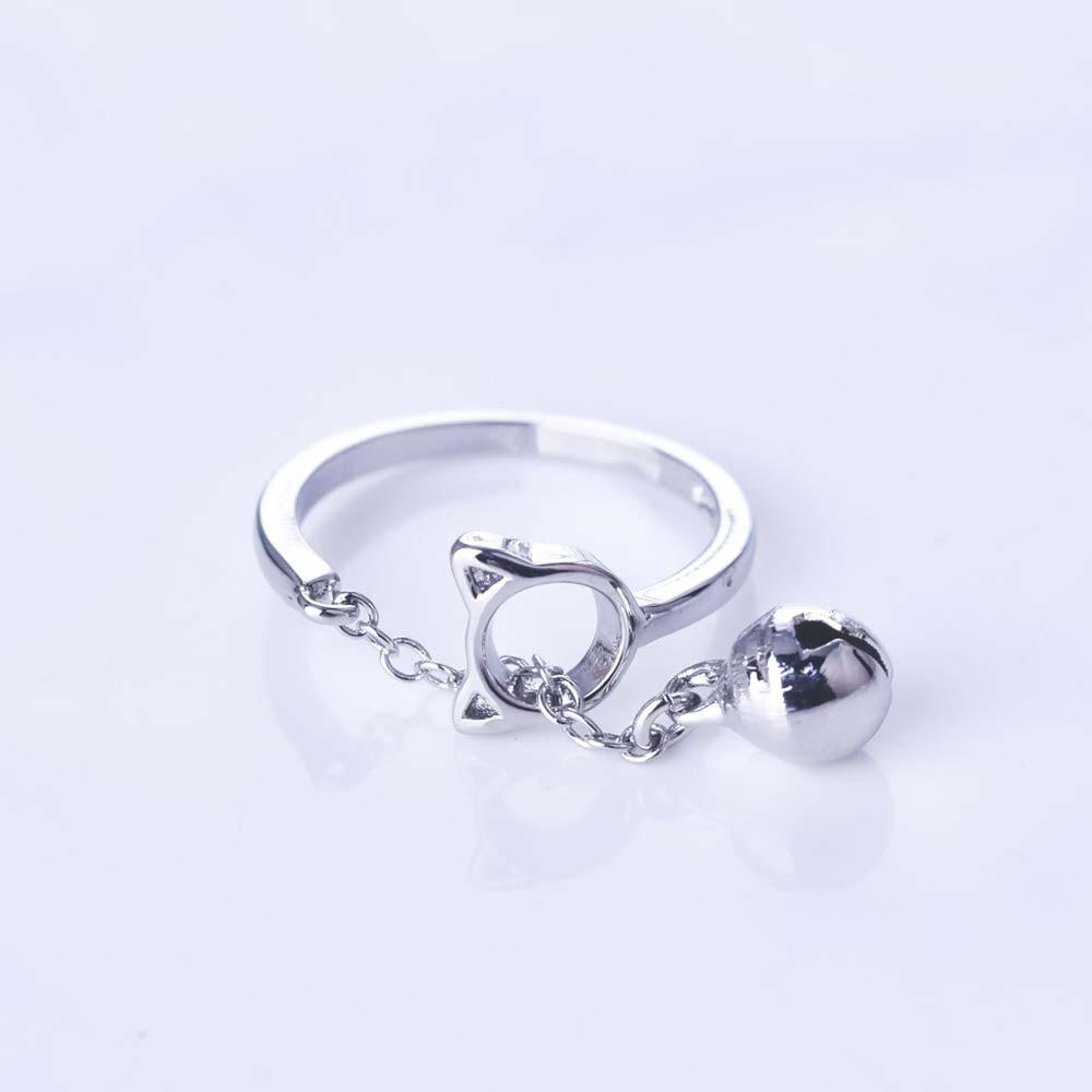 Bague tête de chat et son grelot d'argent - Le Petit Fermier