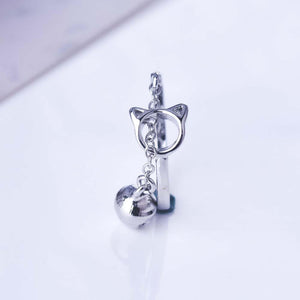 Bague tête de chat et son grelot d'argent - Le Petit Fermier