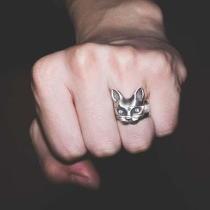 Bague tête de chat tournante - Le Petit Fermier