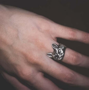 Bague tête de chat tournante - Le Petit Fermier