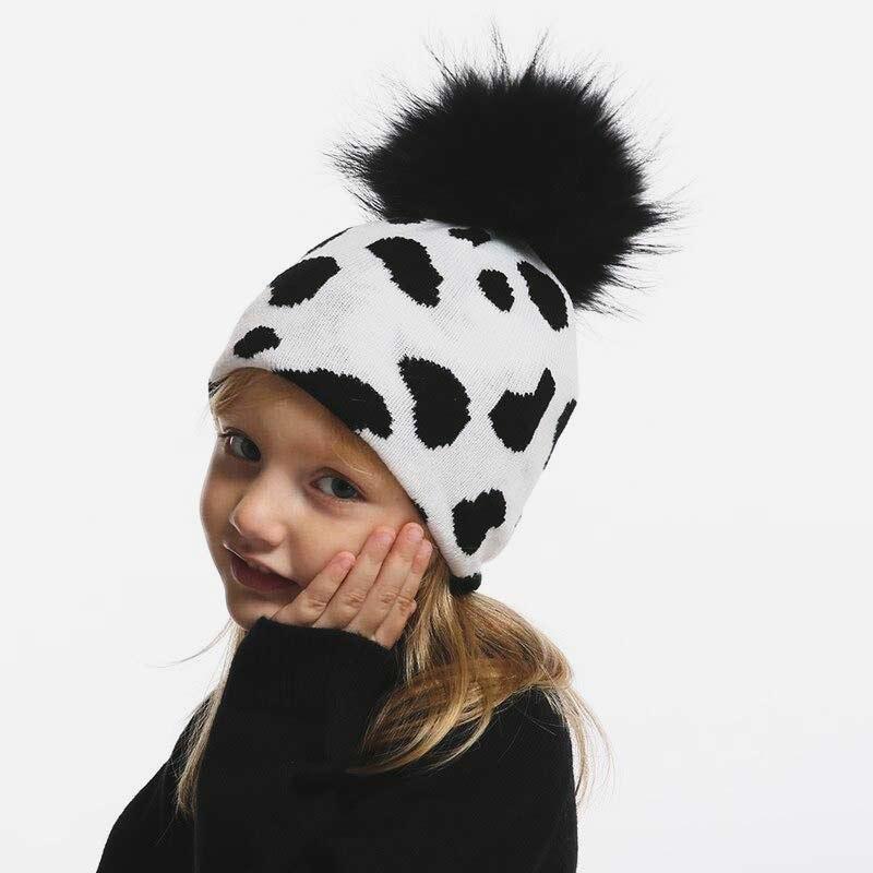 Bonnet vache avec pompon - Le Petit Fermier