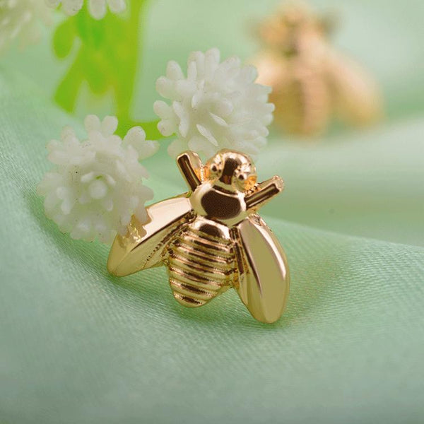Boucles d'oreilles abeille dorées - Le Petit Fermier
