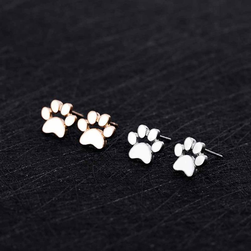 Boucles d'oreilles argentées pattes de chien - Le Petit Fermier