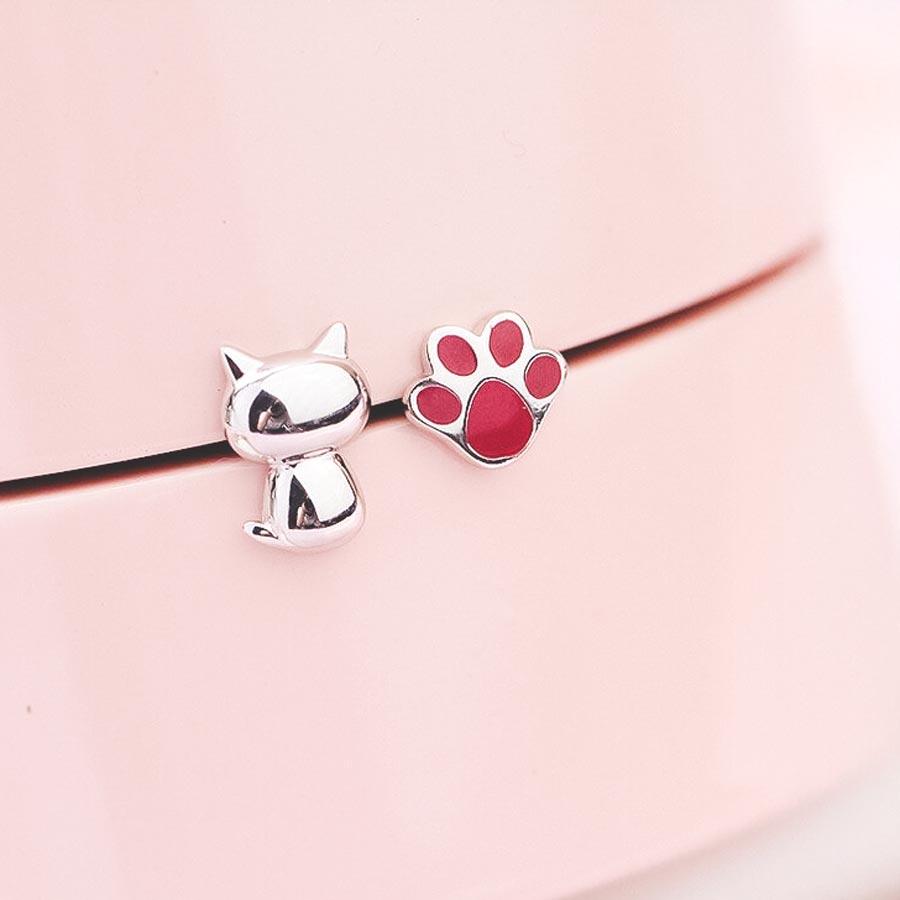 Boucles d'oreilles chat argent 925 - Le Petit Fermier