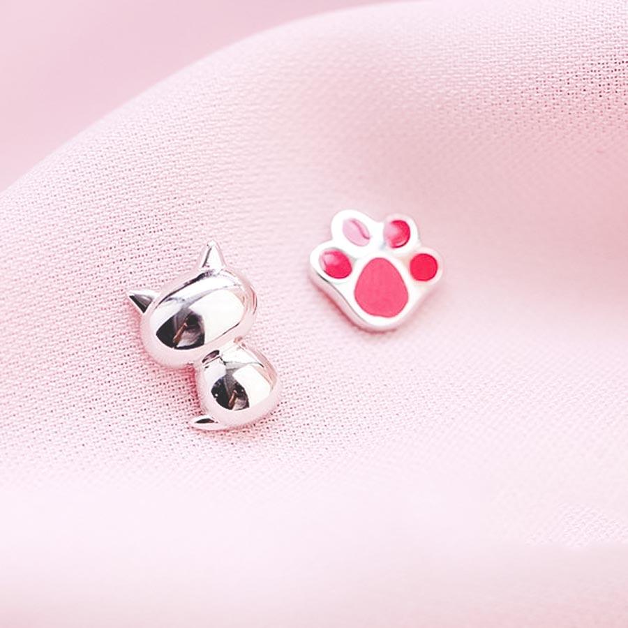 Boucles d'oreilles chat argent 925 - Le Petit Fermier