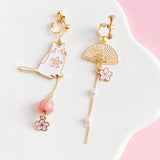Boucles d'oreilles chat japonais - Le Petit Fermier