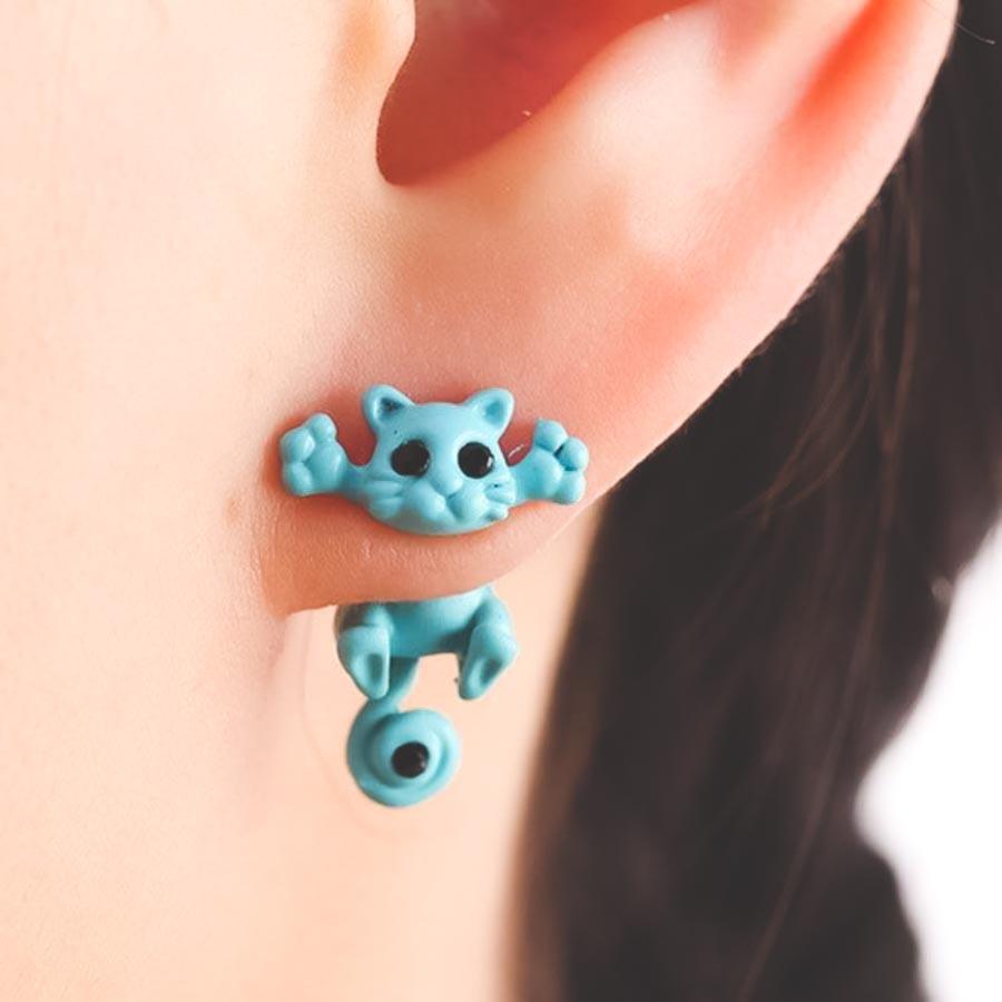 Boucles d'oreilles chat mignon - Le Petit Fermier