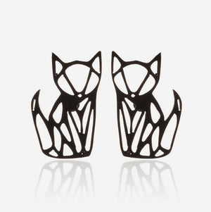 Boucles d'oreilles chat origami - Le Petit Fermier