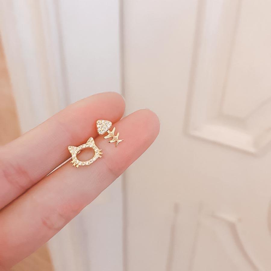 Boucles d'oreilles chaton or - Le Petit Fermier