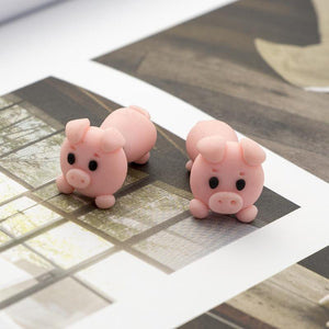 Boucles d'oreilles cochon faites main - Le Petit Fermier