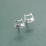 Boucles d'oreilles tête de chat - Le Petit Fermier