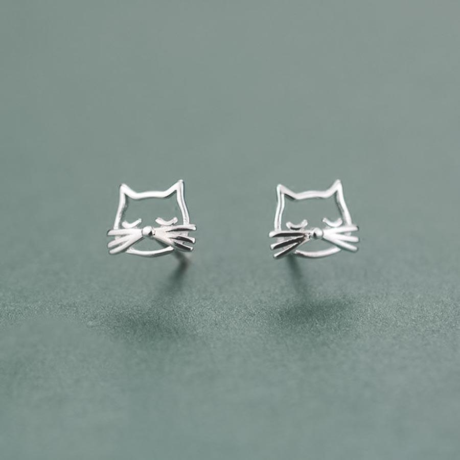 Boucles d'oreilles tête de chat - Le Petit Fermier