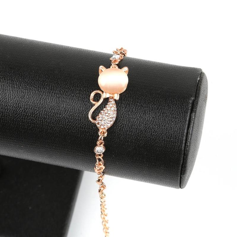 Bracelet cristal chat rose gold - Le Petit Fermier