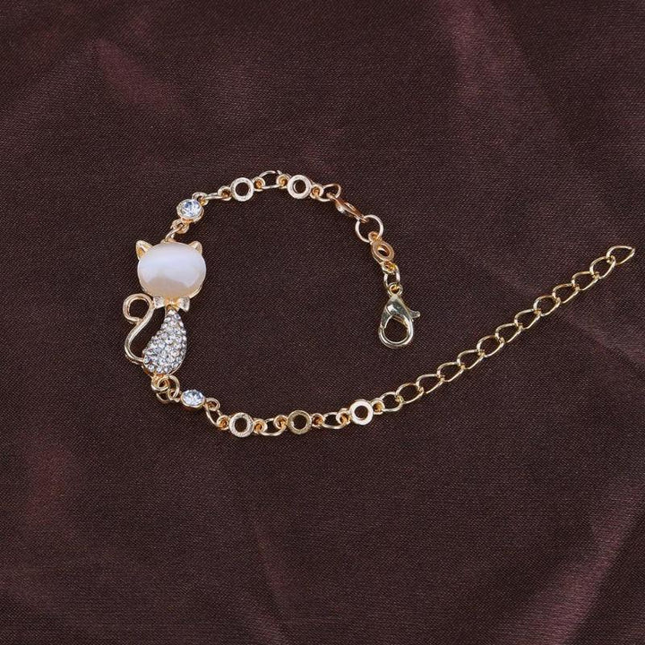 Bracelet cristal chat rose gold - Le Petit Fermier