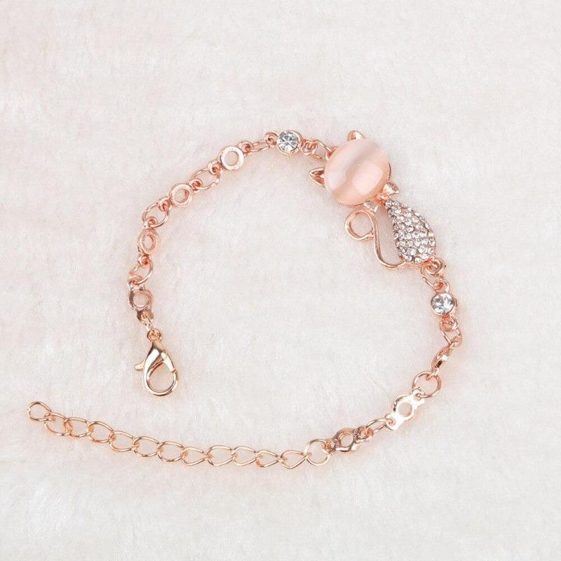 Bracelet cristal chat rose gold - Le Petit Fermier
