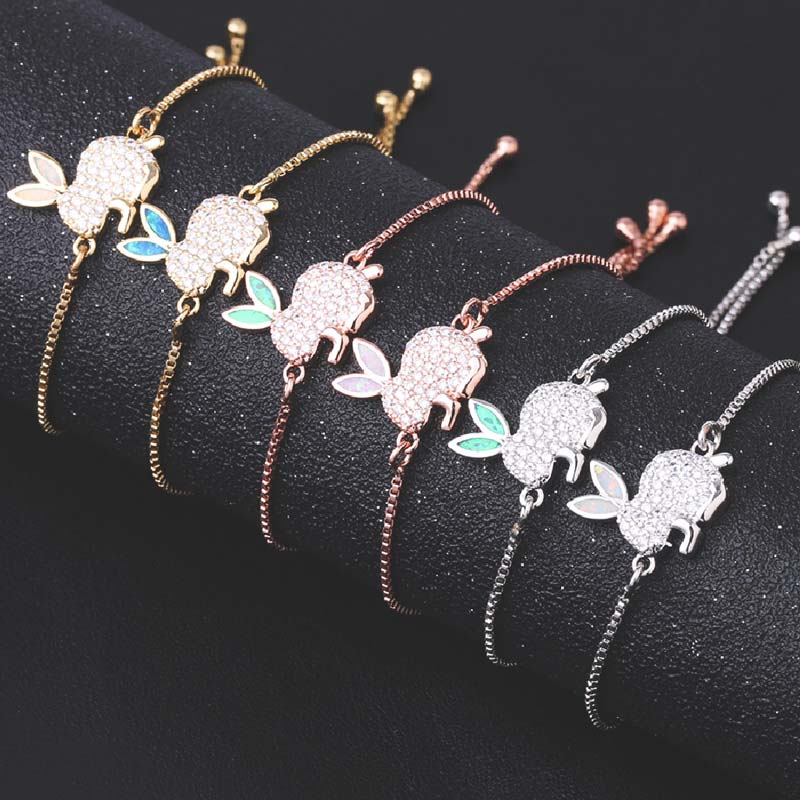 Bracelet lapin en cristal - Le Petit Fermier