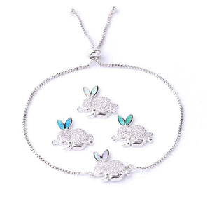 Bracelet lapin en cristal - Le Petit Fermier