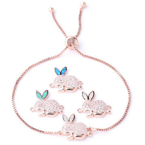 Bracelet lapin en cristal - Le Petit Fermier