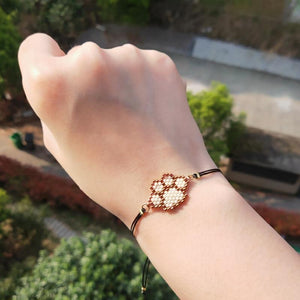 Bracelet patte de chien en perles marrons - Le Petit Fermier