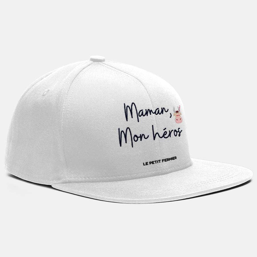 Casquette blanche maman mon héros - Le Petit Fermier
