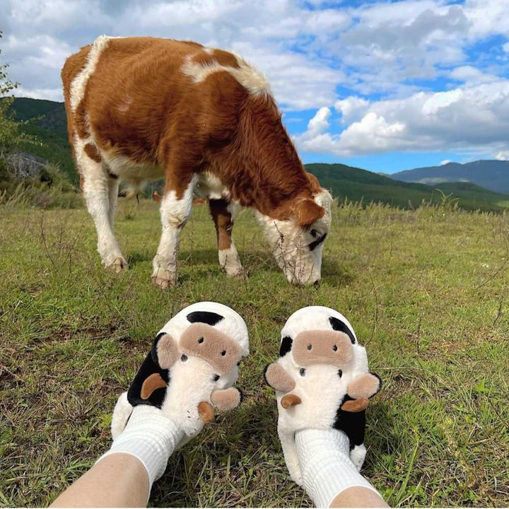 Chausson vache (+un porte clé vache offert) - Le Petit Fermier