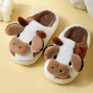 Chaussons vache marrons - Le Petit Fermier