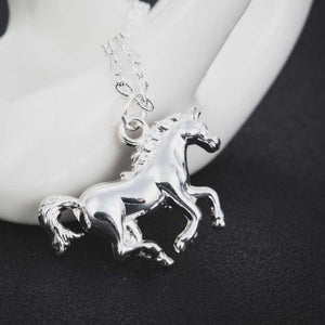 Collier argenté petit cheval - Le Petit Fermier