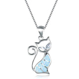 Collier chat et pierres de couleur - Le Petit Fermier