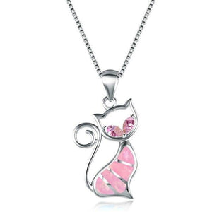 Collier chat et pierres de couleur - Le Petit Fermier