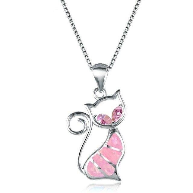 Collier chat et pierres de couleur - Le Petit Fermier