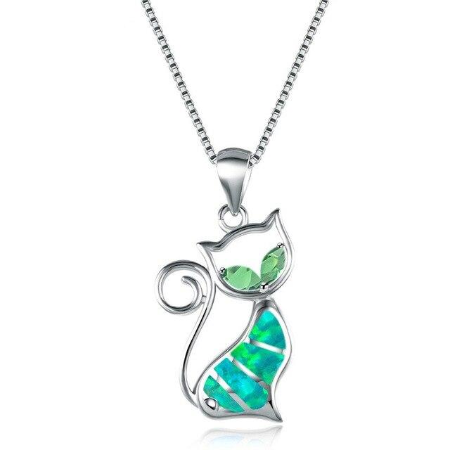 Collier chat et pierres de couleur - Le Petit Fermier