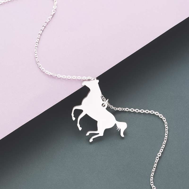 Collier Western Argent Sterling Petit Cheval Kelly Herd - Parfait Pour Les Amoureux De Style Cowboy