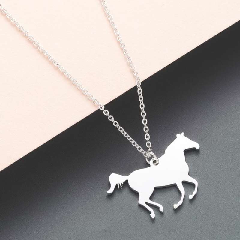 Collier cheval argenté - Le Petit Fermier