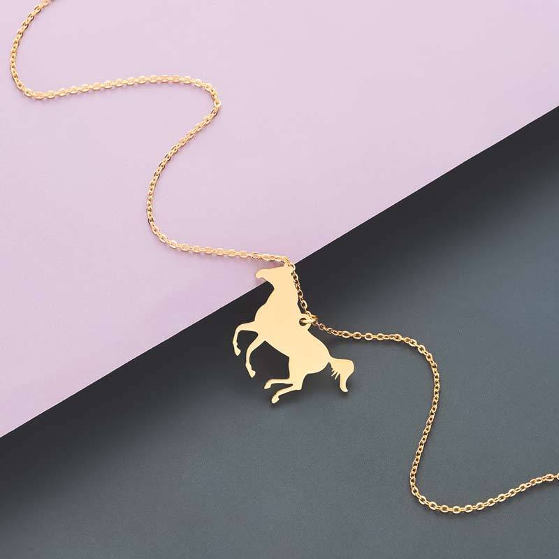 Collier cheval doré - Le Petit Fermier